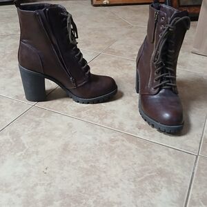 Brown Leather Ankle Boots